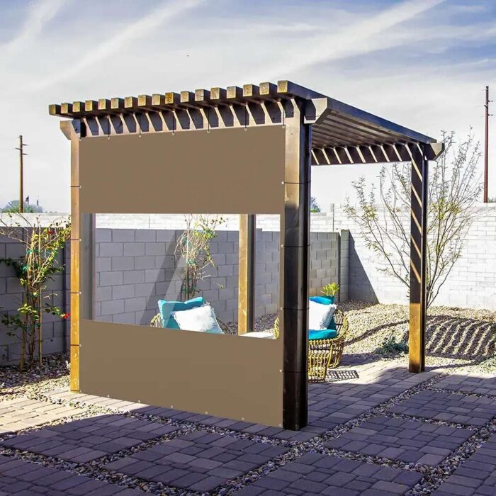 Outdoor Curtains with Clear PVC Panels